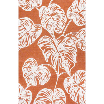 Tobago High-low Two-tone Monstera Leaf Indoor/Outdoor Area Rug